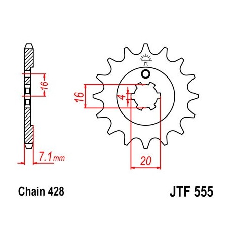Piñón 14 Dientes JTF 555.14