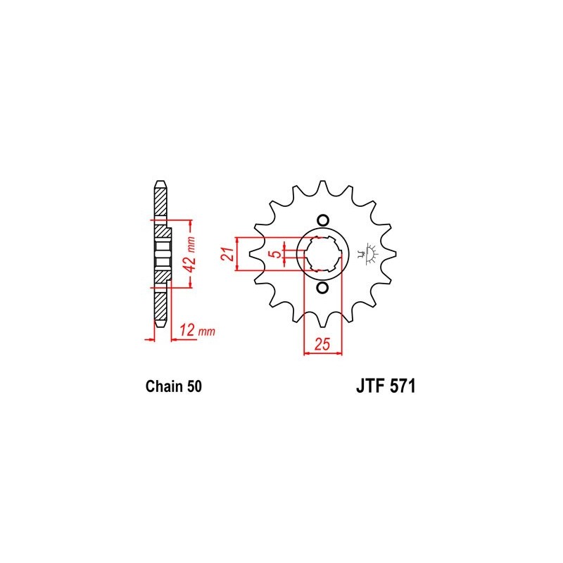 Piñon 17 Dientes  JTF 571.17