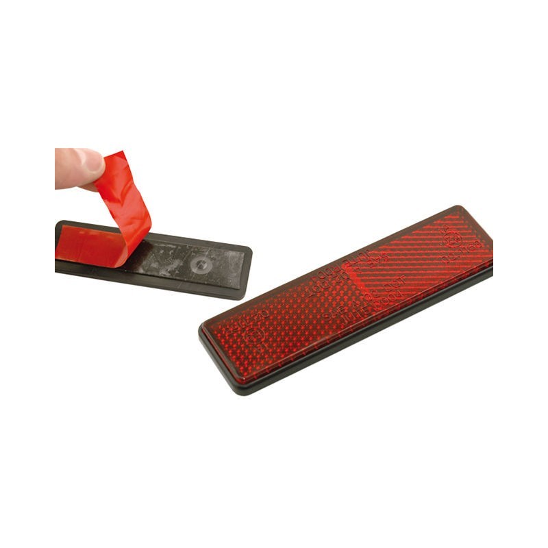 Catadioptrico rectangular con adhesivo 91x25mm homologado
