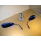 Pareja retrovisores universales azules M8