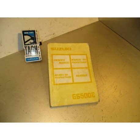 Manual del propietario Suzuki GS 500 E 1991