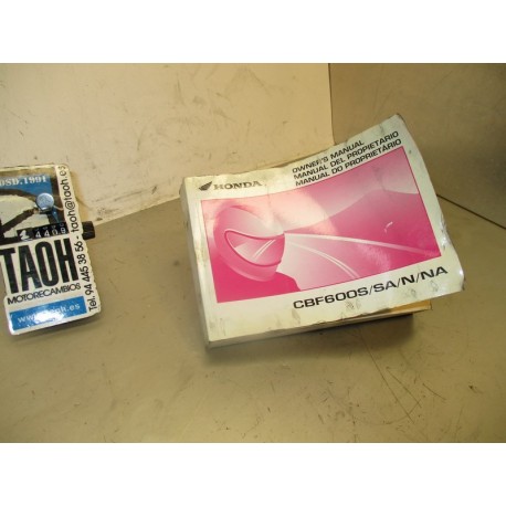 Manual del propietario Honda CBF 600 S/SA/N/NA