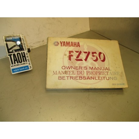 Manual del propietario FZ 750 88-92 