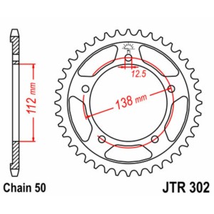 Corona JT acero estándar 302 - Paso 530