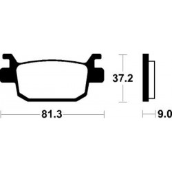 Pastillas de freno Scooter organicas Tecnium ME332